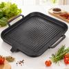 Antihaft-Grillplatte, Koreanische BBQ-Grillpfanne, Erweiterte Antihaftbeschichtung mit verbessertem Fettablauf, Ideal zum Kochen