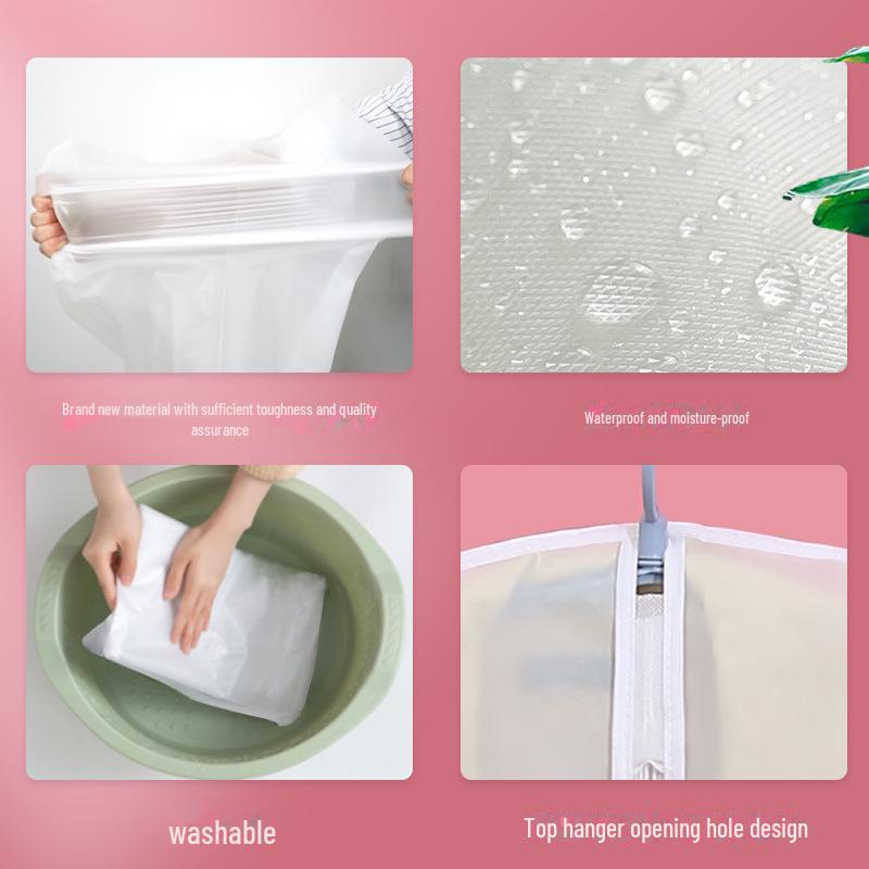 Waterproof and Washable Hanging Clothing Dust Cover for Cross-Border Households