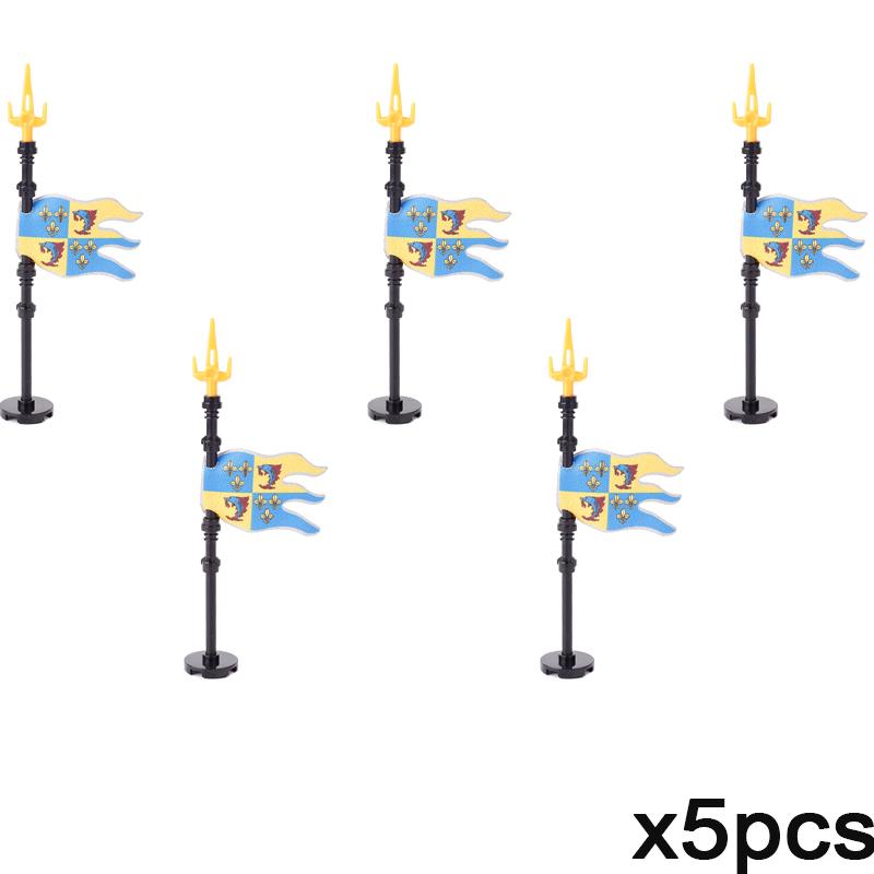 MOC Mittelalterliche Flagge Burg Serie Bausteine Figuren Zubehör Löwe Adler Altes Rom Burg Ritter Umhang Steine Spielzeug Geschenk