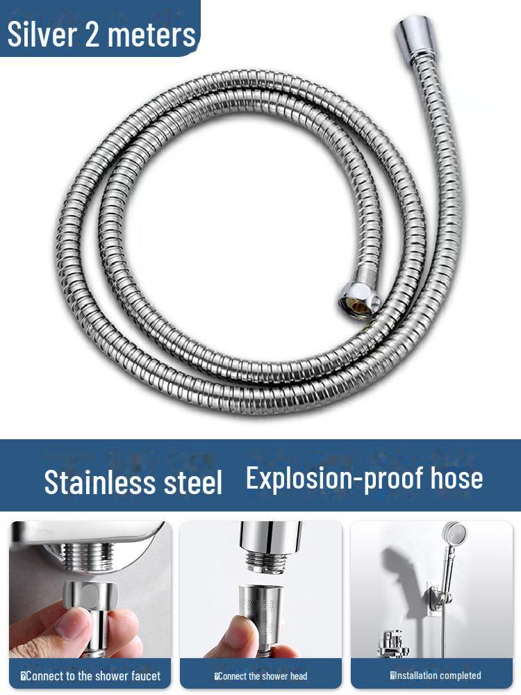 

Душевая лейка высокого давления для ванной комнаты с усилителем и водонагревателем 2m hose