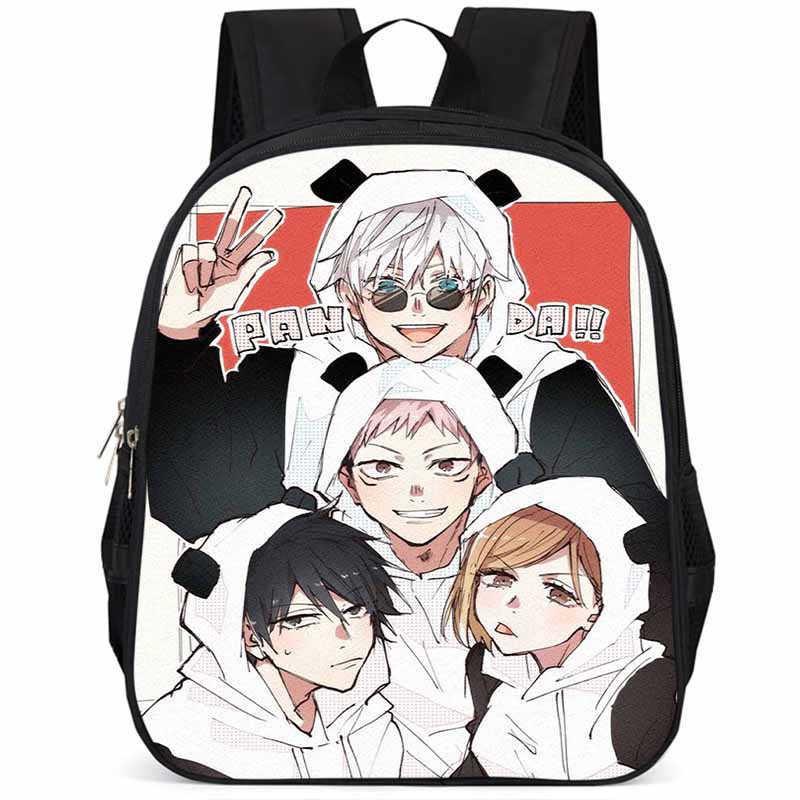 Durable Large Capacity 15 Inch Jujutsu Kaisen Backpack For Kids Lightweight Oxford Cloth School Bag
