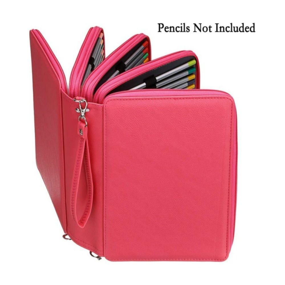 5 layer Colored Lead Pencils Storage Bag Stationery Student Pen Case for Beginners