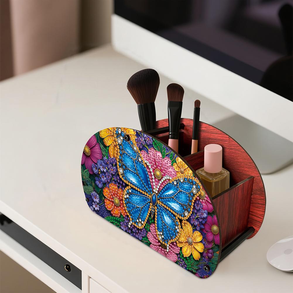 

DIY Gem Butterfly Design Wooden Diamond Painting Makeup Brush Storage Box Kit United States