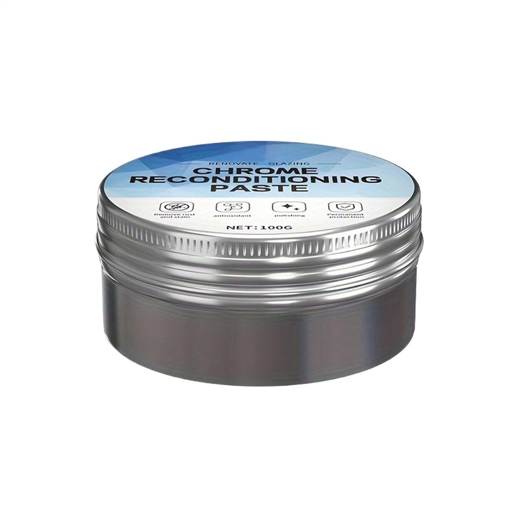 Chrome Polish, Chrome Plated Restoration Polish, Antioxidant + Mirror Polished Reproduction, 3.5 Oz (100