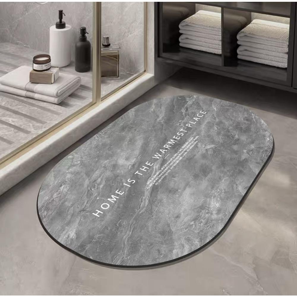 Diatom Mud Cushion Absorbent Bathroom Mat Marble Kitchen Foot Mat Toilet Door Mat Non-slip Absorbent