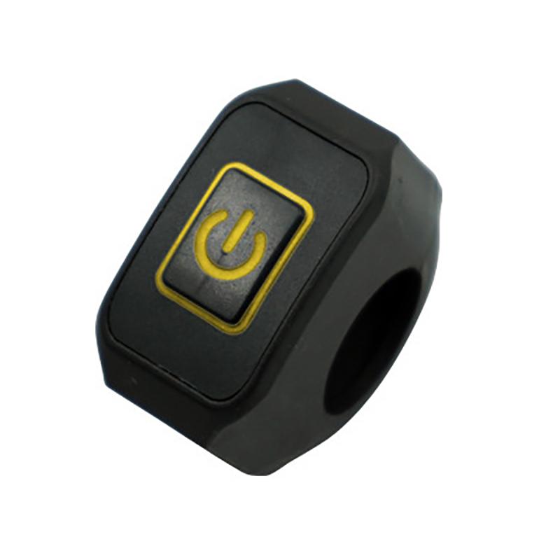 

7/8 22mm Universal Motorcycle Self-Locking Waterproof Switch Handlebar Waterproof Control Switch Button With LED Light 1PCS жовтий