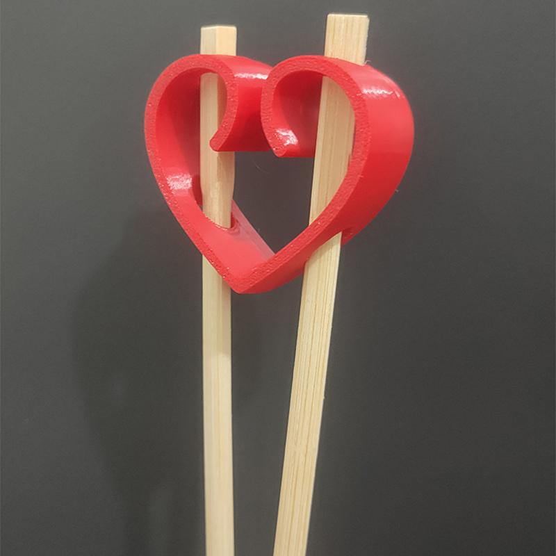 Heart-Shaped Reusable Chopsticks Helper For Adults Kids Chopstick Training Aid Non-Slip Chopstick Hinges Connector