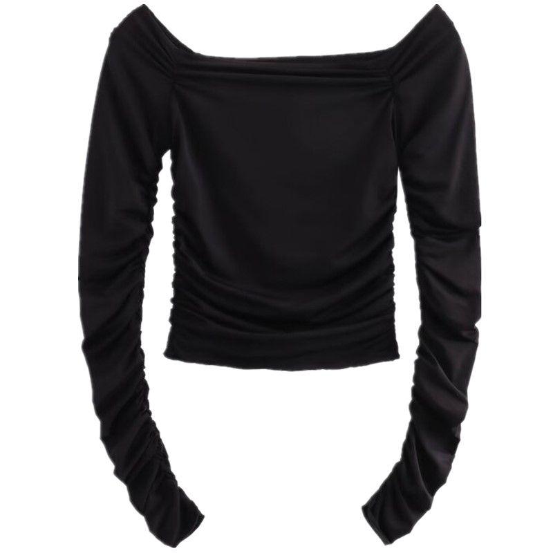 Fashion Style 2024 Summer New Women's Clothing Silm Easiest for Match Translucent Short T-shirt 0347301 800