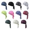 Chapéu Turban com Tiras Longas Ajustáveis Padrão Clássico de Castanha Tecido Macio Respirável Absorvente de Suor Chapéu Lenço de Cabeça