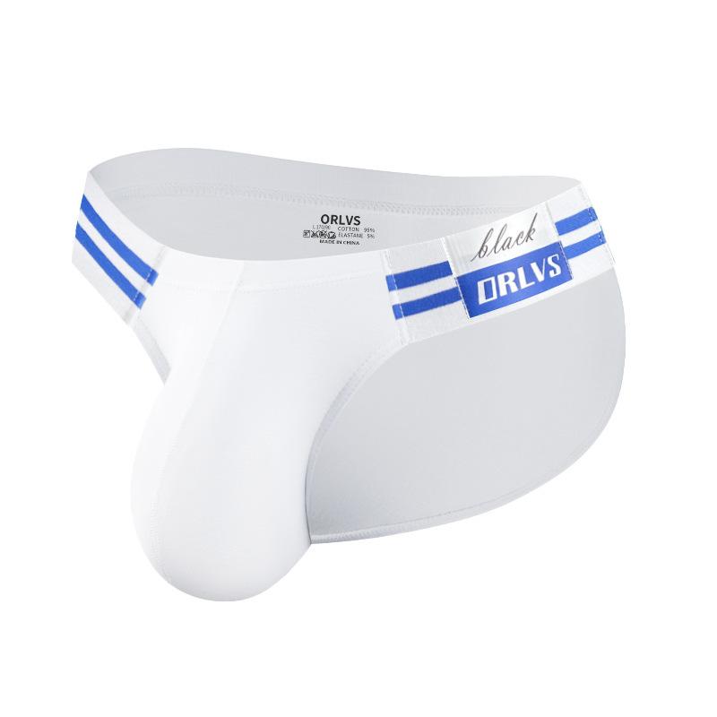 

Мужские трусы с низкой талией и высокой вилкой, мужское нижнее белье с подъемом бедер, удобные хлопковые трусы M белый