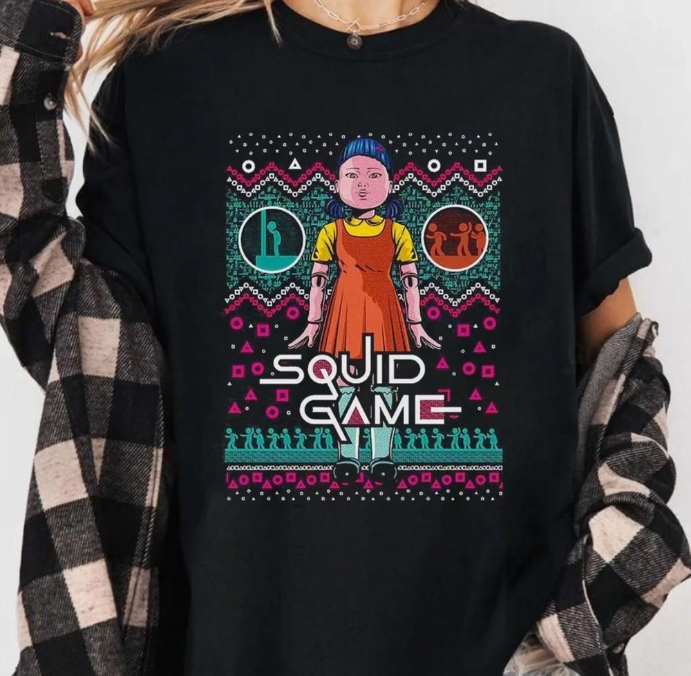 Squid Game Red Light Green T-Shirt, Men Women Unisex T-Shirt Unisex T-Shirt M