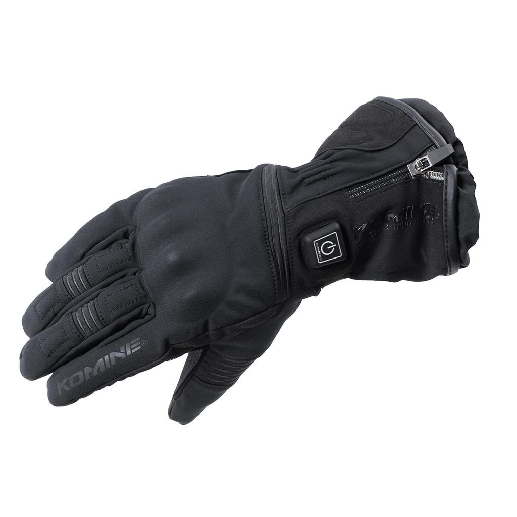 KOMINE Protective Electric Solid Size M EK-201 Gloves, 12V, Black,