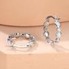 Retro Elegant Style Hoop Earrings For Women Opal Shiny Cubic Zirconia Crystal Pendientes Fine Jewelry Gifts