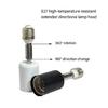 E27 Bulb Socket Extender 90 Vertical 360 Horizontal Adjustment 150W Ceramic Metal Heat Resistant Lamp Adapter Head