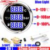 ZMFJH Blue LED Digital 3 IN 1 52MM Water Temperature Gauge+Oil Presssure+Fuel Gauge with Alarm Sensor Set for Car Boat 12V24V