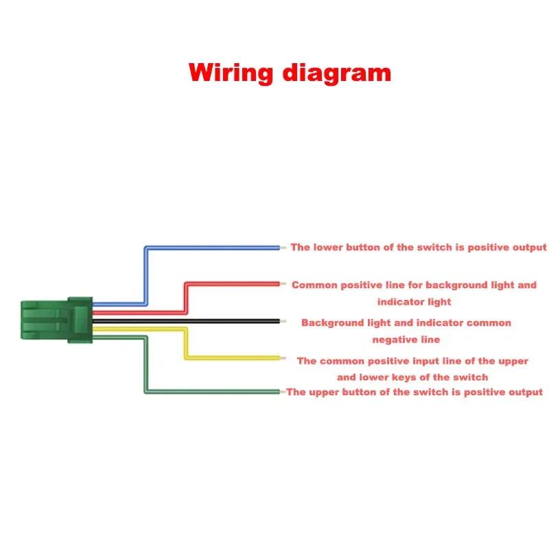 1PCS Car Dual Key Switch DRL LED fog light power supply Switch button With Connection Wire For Toyota old FJ Cruiser Prado LC120