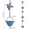 Rain Chain for Gutters Functional Replacement for Downspout Stainless Steel Rainwater Catcher Chain Outdoor Garden Decorations
