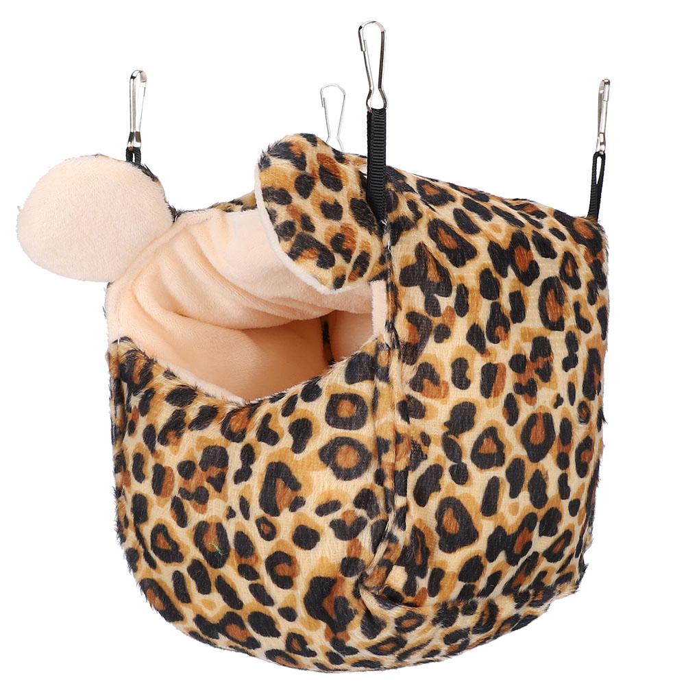 Hamster Hanging Nest Thicken Sugar Gilder Warm Rest Playing Cotton House(Leopard)