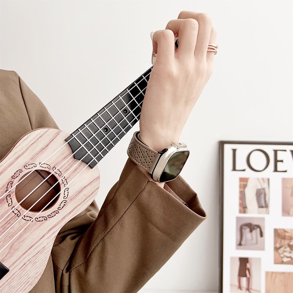 Microfiber Leather Watch Bands For Apple Watch Series 10 9 8 7 SE 6 5 4 3 2 1 42mm 41mm 40mm 38mm Breathable Magnetic Strap