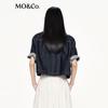 MO&Co. Women's Raw Denim Boxy Short Jacket