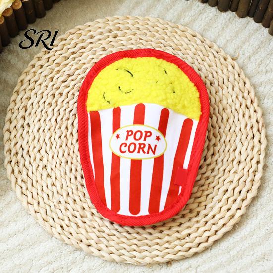 Pet Toy For Aggressive Chewers Interactive Toys Thickened Oxford Cloth Bite Resistant Squeaky Dog Chew Cute Food Shaped with Sound Shapes Burger Pizza