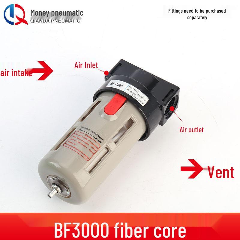 Airtac Air Source Processor Set: AFC2000 Oil-Water Separator, Air Filter, Pressure Regulator