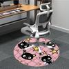 1pc Black Cat Stars Office Round Area Rug, Under Office Chairs Bedroom Living Room Home Decor, Room Deco, Available in Various Sizes