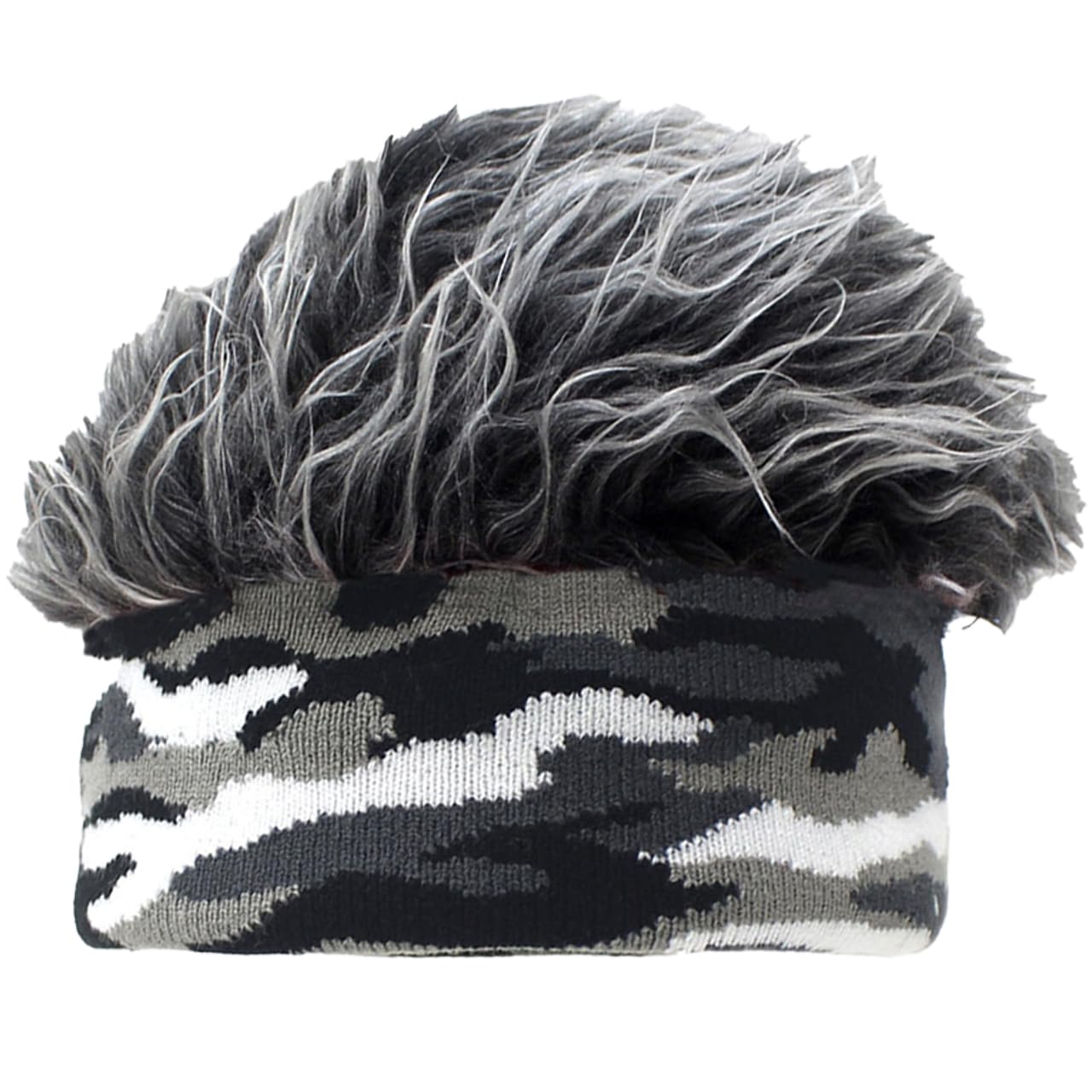 

Camouflage Hair CZ290 [White Fang] Hat, Wig, Hat, Ski, Snowboard, Fur, Colorful, Men s, Women s, (Gray) сірий колір