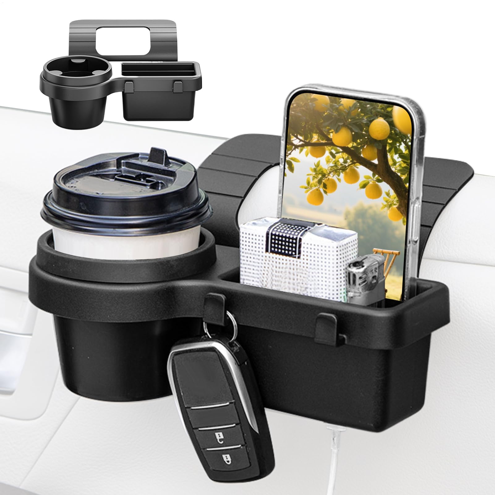 

Car Door Cup Holder - Car Accessories Door Organizer with Cup Holder | Small Please refer to the description чёрный