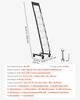 Brochure Display Rack, Narrow 6-Tier Magazine Literature Display Stand with Wheels, Metal Floor Standing Magazine Rack, Movable Newspaper Catalog