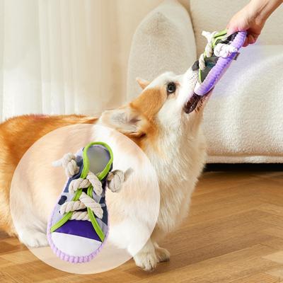 Dog Toy Tug Small Playing for Home Indoor Training Pet Supplies Tough Indestructible Squeaky