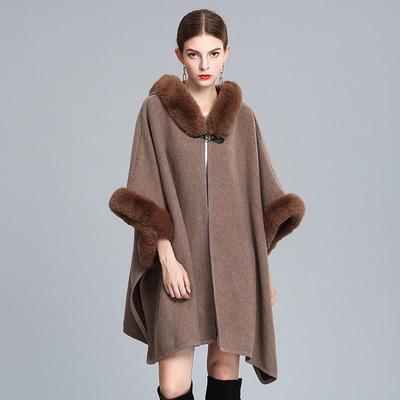 Herfst Winter Sjaal Cape Imitatiewol Wollen Losse Poncho's Capes Mantel