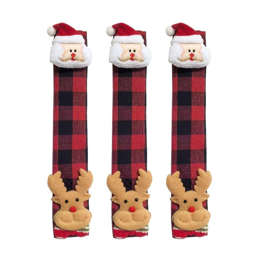 

Рождественские чехлы на ручки Чехол на ручку холодильника Чехлы из нетканого материала Тема лося B