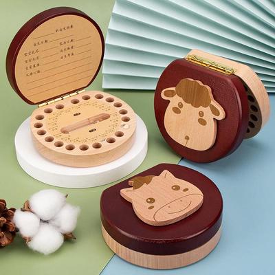 Baby Keepsake Box for Lost Teeth & First Hair - Wooden Memorabilia for Boys & Girls