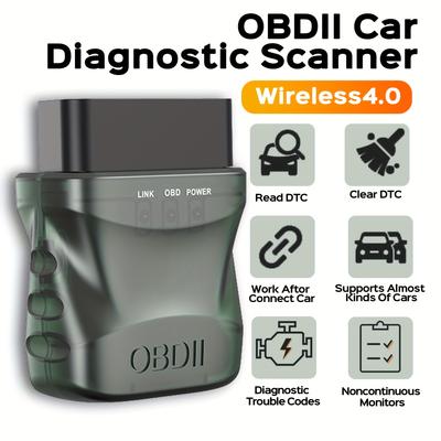 Scanner de Diagnostic OBDII Sans Fil 4.0 - Lecteur de Codes d'Erreur Auto avec Balayage Automatique et Diagnostic du Voyant Moteur