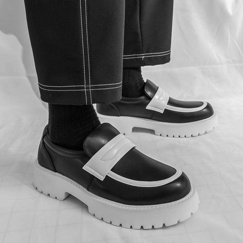 

Men s loafers 46 large size new men s small leather shoes fashion British style foot cover lazy leather shoes 46