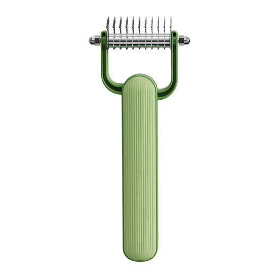 Pet Comb Double Sided Dematting Comb for Dogs Small зелёный