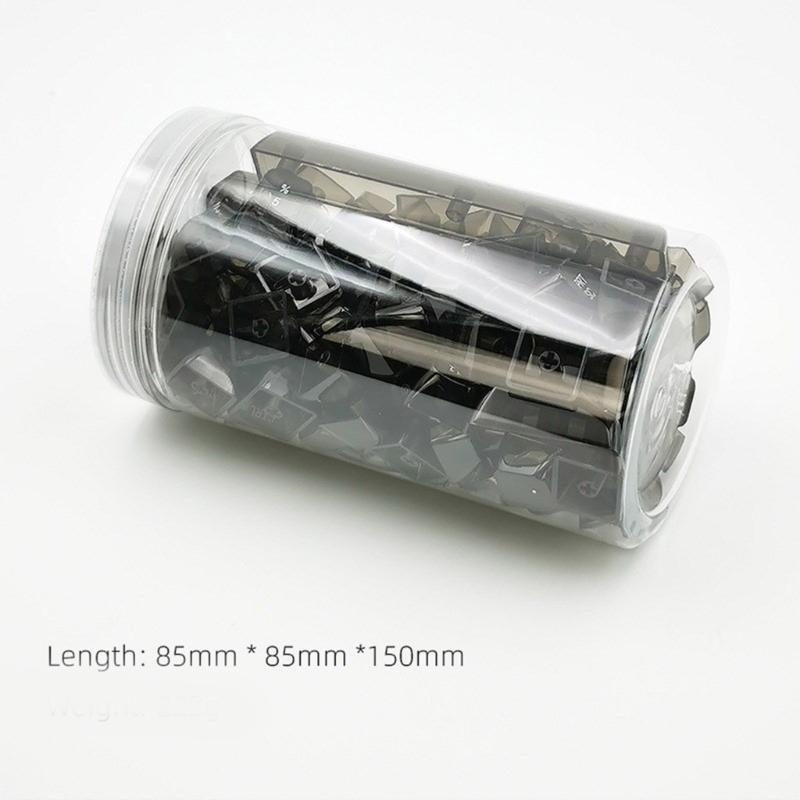 132Key Crystal Backlit Keycaps MDA Profile Translucents Keycap for Mechanical Keyboards