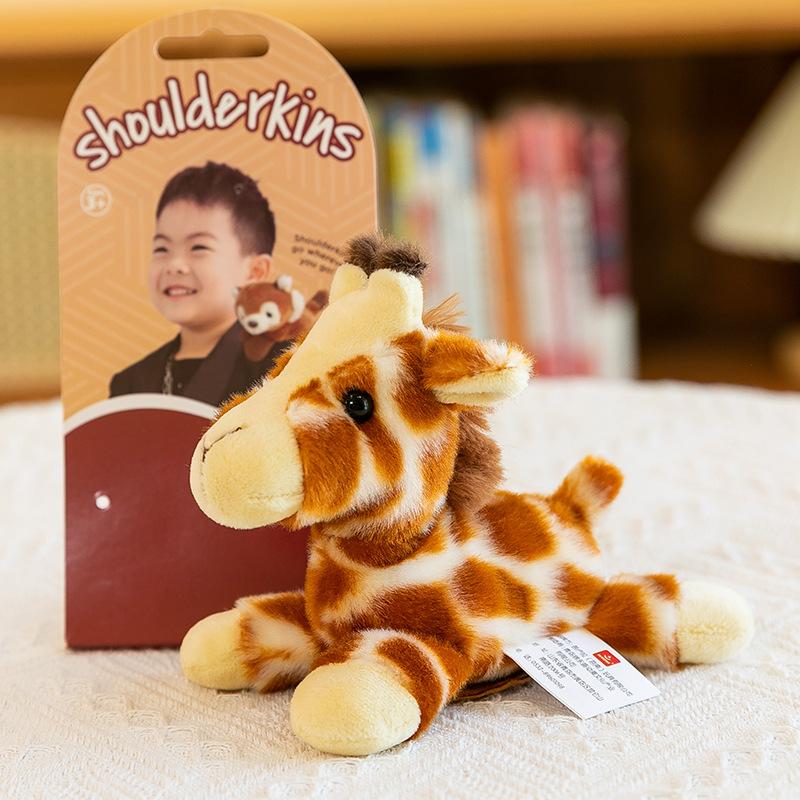 

Pancat Raccoon Standing Shoulder Doll Zoo Souvenir Hang Shoulder Magnetic Iron Plush Toy Doll 15cm（0.05g）