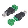 1/2Pcs 6P4C Male To 4 Pin Screw Terminal Converter RJ11 Ethernet Connector For Phone Receiver Extend Cable Adapter