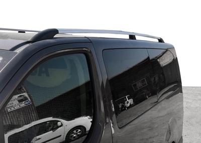 Barras de teto Cromadas Base longa, pé de plástico para Peugeot Expert 2017- anos