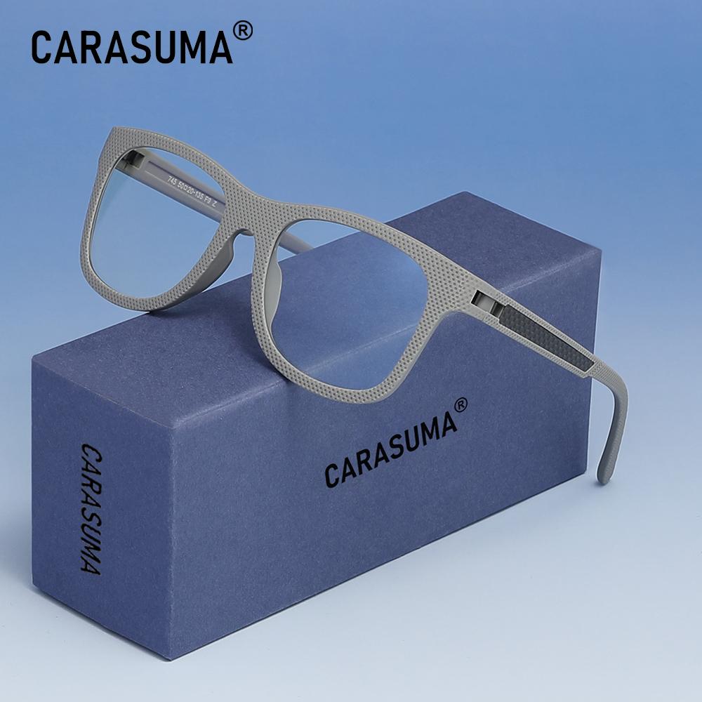 CARASUMA Men Women Blue Light Blocking Computer Glasses Rectangle Lenses Anti Blue Ray Eyeglasses Work Students Eyewear