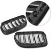 Gloss Black Front Kidney Grille Fit BMW 5 Series F11 F10 2010-2016 Dual Slats