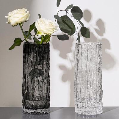 Vaso in vetro glaciale trasparente di alta qualità per composizioni floreali