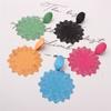 New Vintage Black Forest Flower Big Hollow Pattern Earrings For Women Korean Exaggerated Temperament Gothic Accessories Jewelry