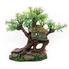 Aquarium Resin Tree House Decoration for Fish for Tank Hideout with Rock Grass