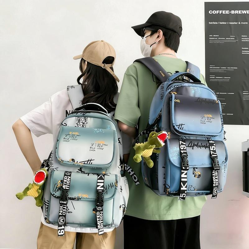 Large Capacity Student Schoolbag Unisex Printed Backpack