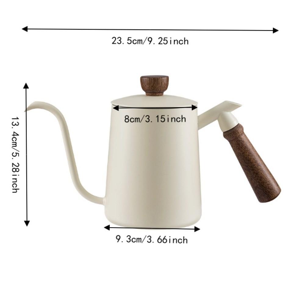 Holzgriff Schwanenhals Kaffeekanne 304 Edelstahl Handaufguss Kaffeekanne Barista