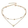 Fashion Stylish Multilayer Chain Pendant Necklace for Women and Girls Minimalist Heart Star Bohemian Crystal Choker Necklace
