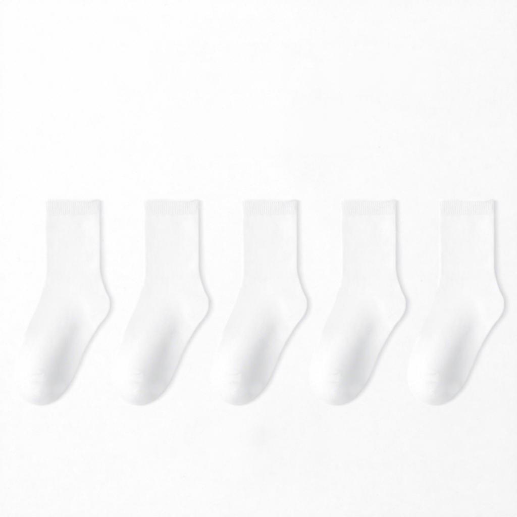 Children s Crew SocksCotton Anti-Bacterial Seamless Spring/Autumn Boys Girls School Sports Socks White Black Gray Standard&S